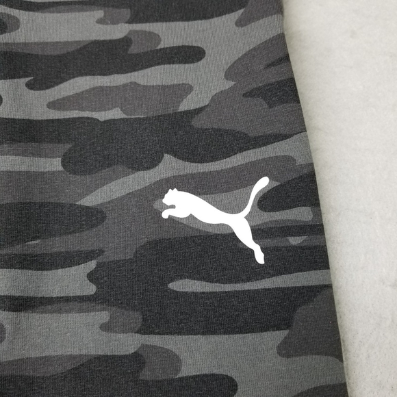 Puma Leggings Womens Size M Black Gray Camo Camouflage Tight Fit Gym Yoga - Picture 2 of 7